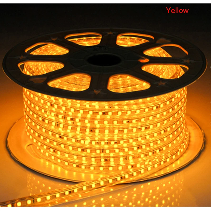 #cheap 220V Led strip SMD 5050 chip flexible light 1 25M with Power Plug 60leds m Waterproof IP67 led light home decoration IL
