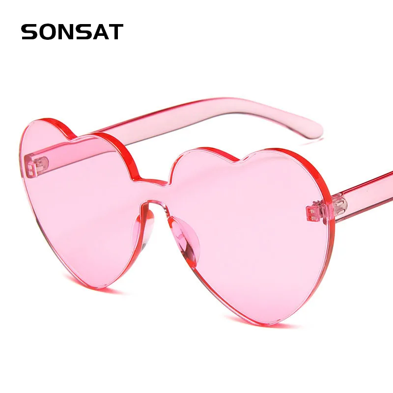 

New trend love sunglasses women jelly color female Siamese sunglasses men personality street shooting sunglasses
