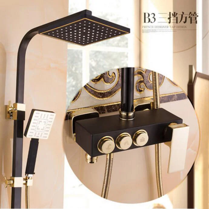 Shower faucet Bathtub Faucet Sets Bathroom Luxury black Golden shower