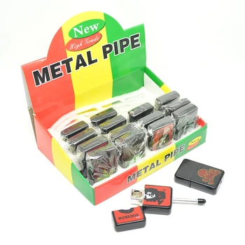 

240pcs/lot Metal small pipe oil cotton machine violin type Pipe Exquisite tuyau corrosion tubo as cigarette accessary