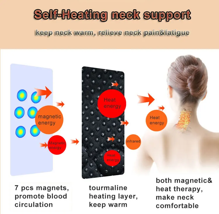 Турмалиновый магнитный массажер для шеи шейный позвоночник защита спонтанная нагревательный пояс массажер для тела