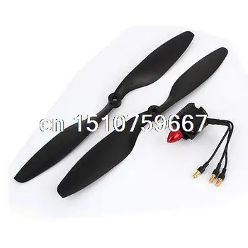 

RC Multi Copter DC 7-15V 935RPM 3 Banana Male Plug Motor w Pair Propeller