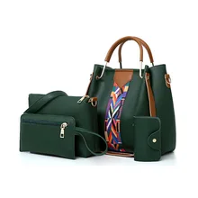 Новая мода 4 шт/с женские сумки-мессенджеры для дам Сумка через плечо Женская искусственная кожа повседневные напульсники Sac основной 4 шт./компл