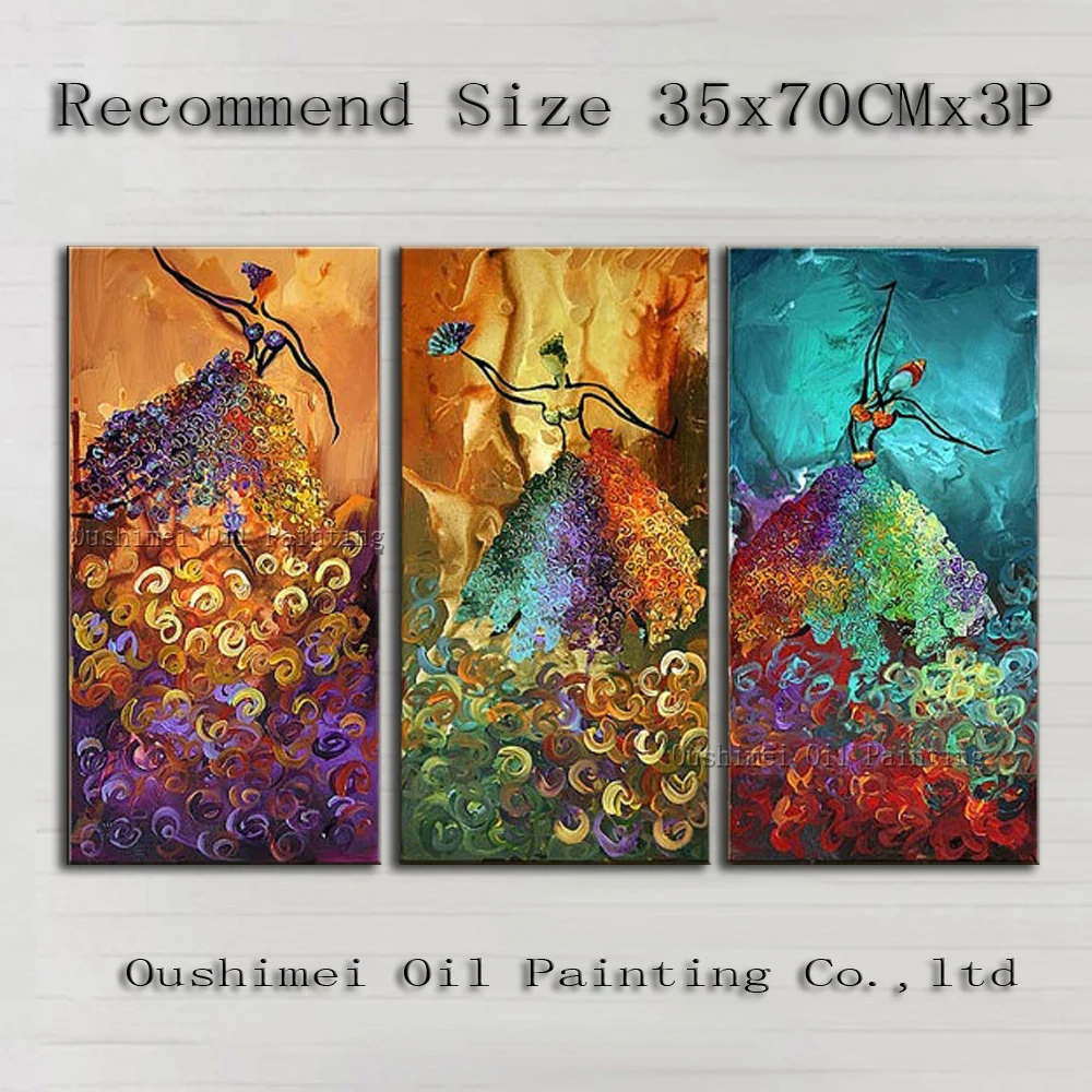 

Artist Hand-painted High Quality Abstract Group Dancer Oil Painting On Canvas Beautiful Ballet Dancer Canvas Decorative Painting