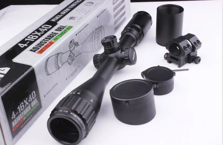 

1PC 4-16X40 AO Full Size Air RifleScope Mil-dot RGB Zero Locking Resetting Rifle Scope Hunting Scope w/ 25.4mm ring mount