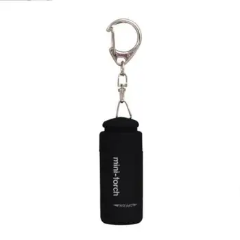 

Only 20g 0.3W 1 Mode Mini USB LED Keychain Flashlight Rechargeable Battery Key Chain Keyring Light Lamp Torch 7 Colors