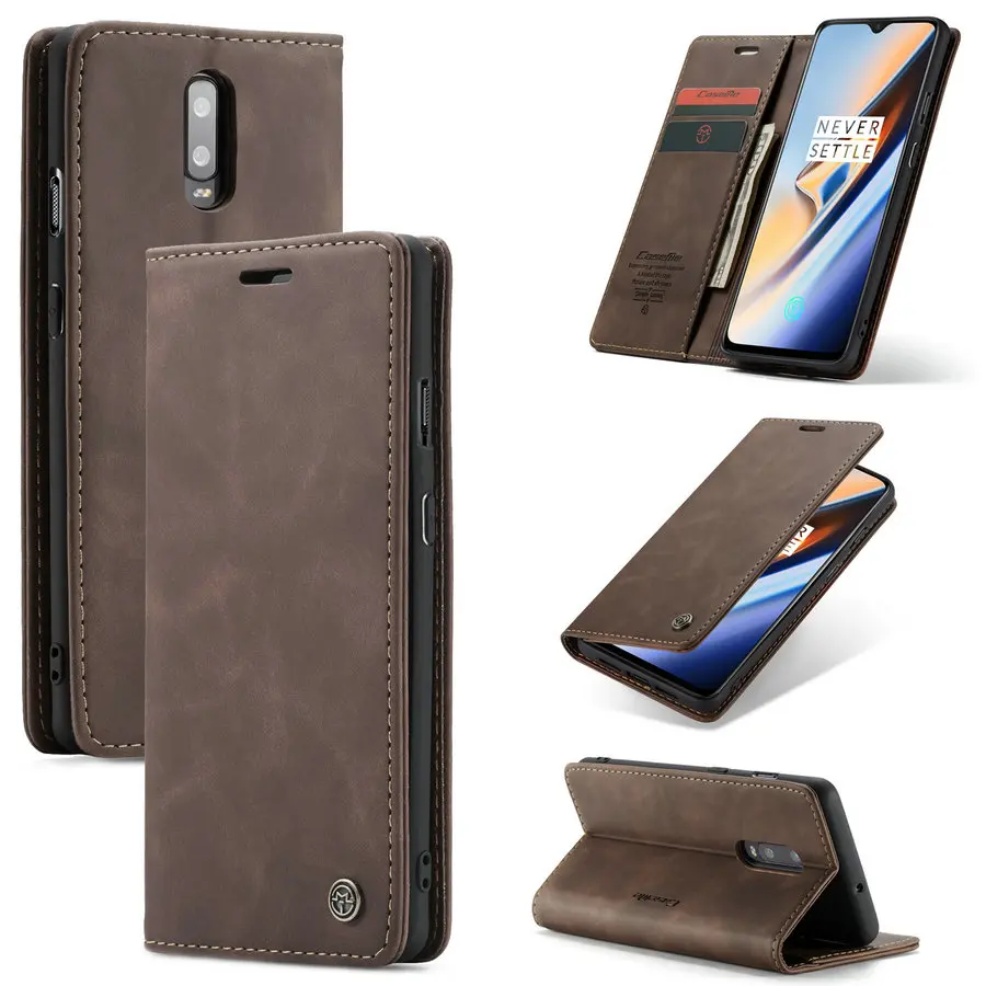 

CaseMe Magnetic Flip Case For Oneplus 7 Pro Leather Wallet Shell For OnePlus 7 Phone Case Luxury Retro Wallet Case For OnePlus 7