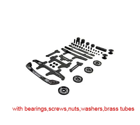 1 компл. Углеродное волокно Запчасти для S1/VS/TZ/SFM шасси запасные части комплект для Tamiya Mini 4WD модель автомобиля - Цвет: advanced set C