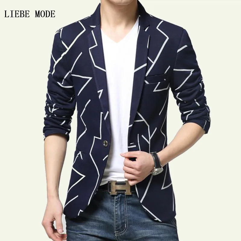 2017 Black Royal Blue Mens Summer Slim Fit Casual Blazer