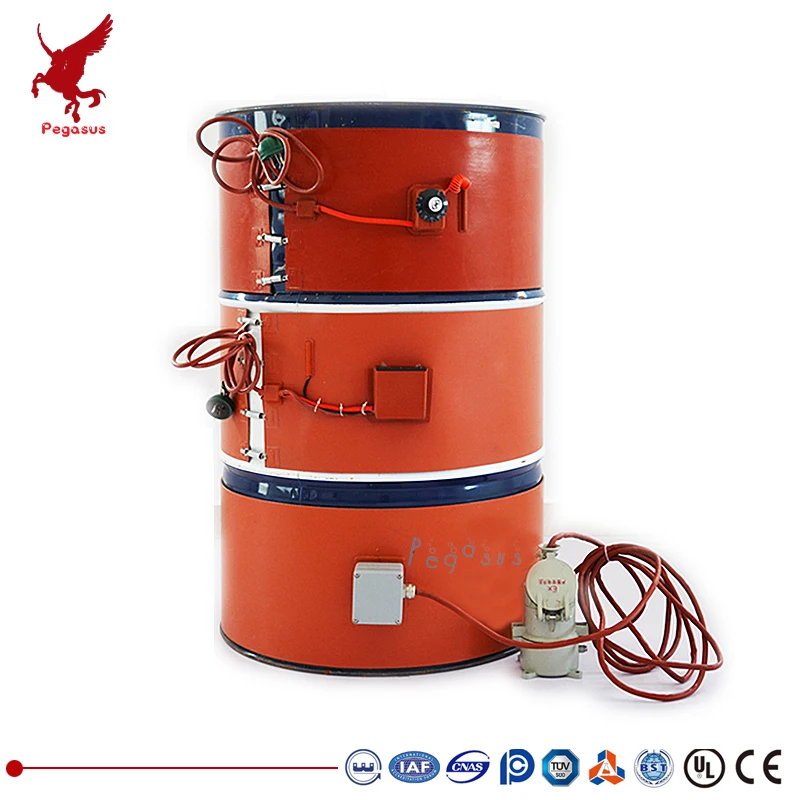 

250 mm wide Various lengths and power Silicone rubber oil drum heating plate Electrothermal antifreeze insulation Drum heatin
