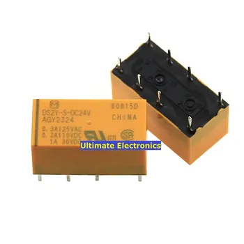 

5pcs DS2Y-S-DC24V AGY2324 8-pin 1A 24VDC two open two closed signal relay