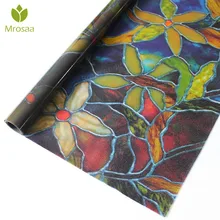 Mrosaa 45x300 см Стеклянные оконные пленки уединение клей стеклянные наклейки Орхидея ПВХ пленки не клей вилка домашний декор украшения