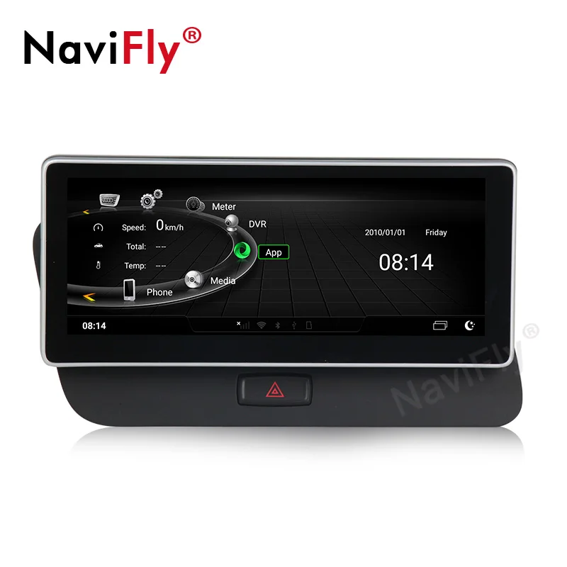 Top NaviFly 10.25" 3GB+32GB 4G LTE Android Car multimedia player for Audi Q5 2009-2017 GPS navigation Headunit WIFI BT Mirror Link 2