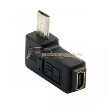 

100pcs/bag Mini USB 2.0 Left Angled 90 Degree Female Micro USB Male Data Sync Power Adapter