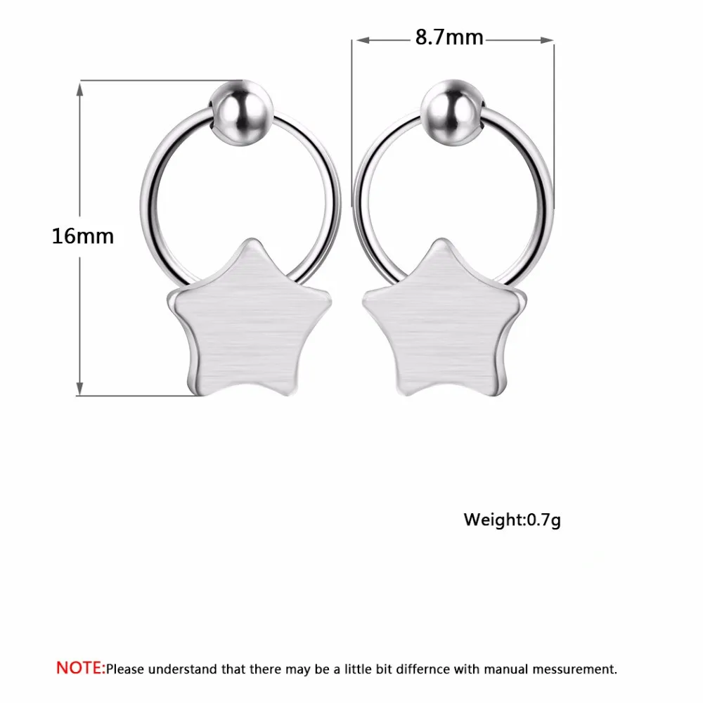 star earrings hoop