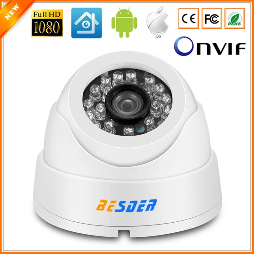 Широкий формат 2 8 мм объектив ONVIF P2P безопасности IP Камера 1080 P HI3516C 1/3 ''sc2035