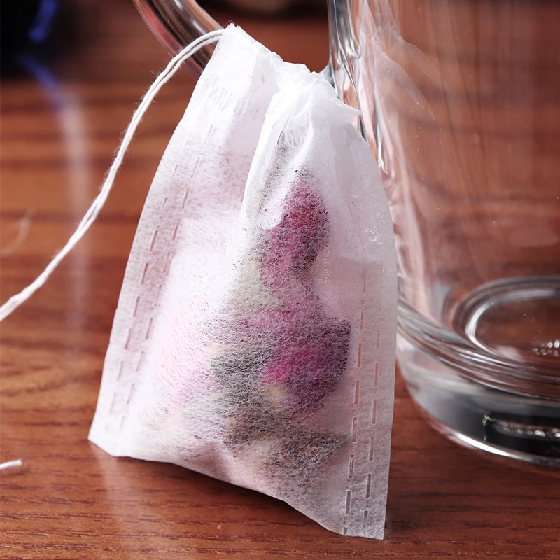 

100Pcs/Lot Teabags 5.5 x 7CM Empty Scented Tea Bags With String Heal Seal Filter Paper for Herb Loose Tea Bolsas de te