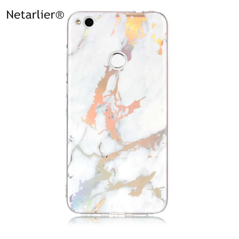 Netarlier For huawei P8lite2017 good quality TPU soft material phone cover granite scrub marble stone image painted case |