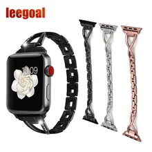 Ремень Нержавеющая сталь для iwatch 38 мм Браслет замена Браслет, Совместимость Apple Watch Series 1 2 3 для Для женщин дамы