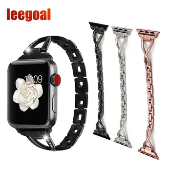 

Strap Stainless Steel for iwatch 38mm Bracelet Replacement Wristband Compatible Apple Watch Series 1 2 3 for Women Ladies