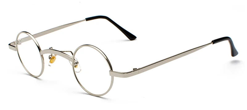 Kachawoo, маленькие круглые очки для мужчин, Ретро стиль, золотые металлические очки, оправа для женщин, украшения ботан, аксессуары - Цвет оправы: silver with clear