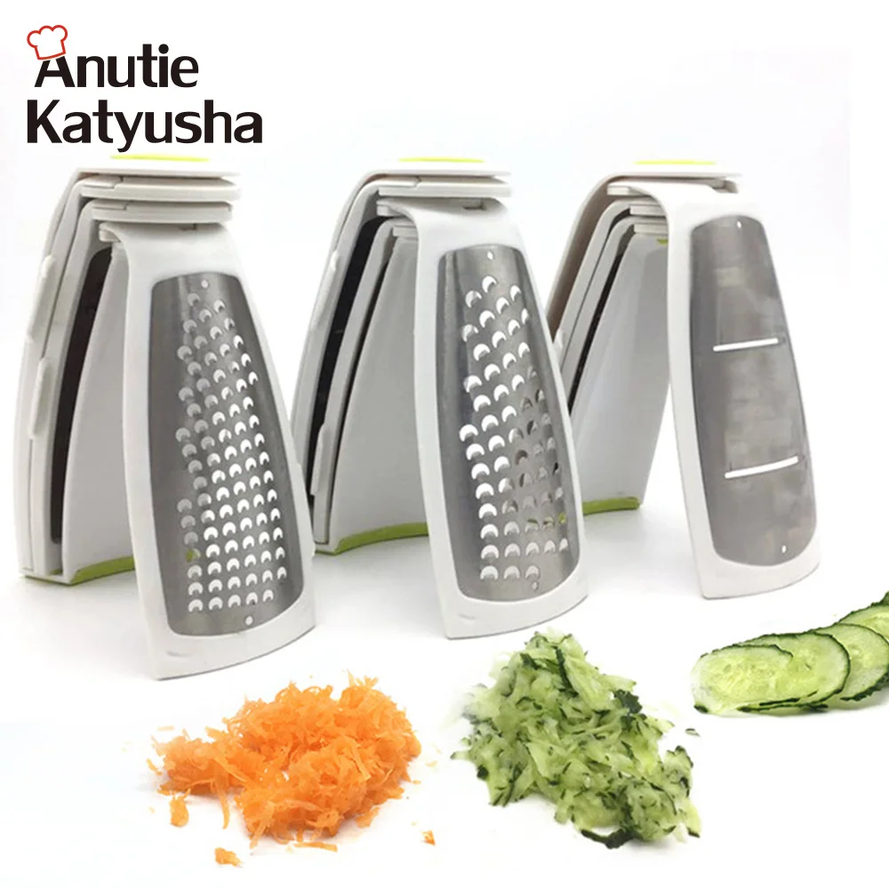 

4 in 1 Multi-function Plastic Vegetable Fruit Slicers Cutter Adjustable Stainless Steel Blades Potato Carrot Grater Slicer