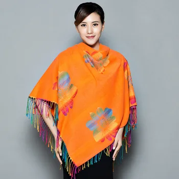 

Ms. Double-sided Autumn And Winter Thickening Imitation Cashmere Scarf New Large Square Scarf Shawl Ladies Warm Tassel Scarf