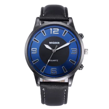 

Retro Design Leather Band Analog Alloy Quartz Wrist Watch montre homme cuir reloj hombre acero inoxidable redondo reloj hombre