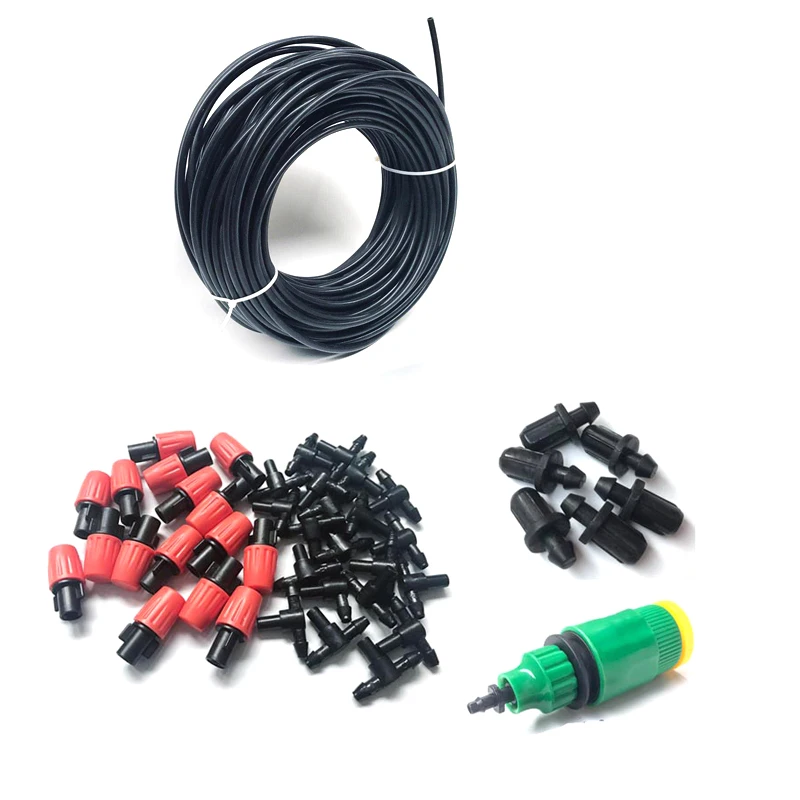 

Garden Watering Kit Misting Irrigation System Automatic Watering Garden Hose with Adjustable Misting Nozzle for Home Garden