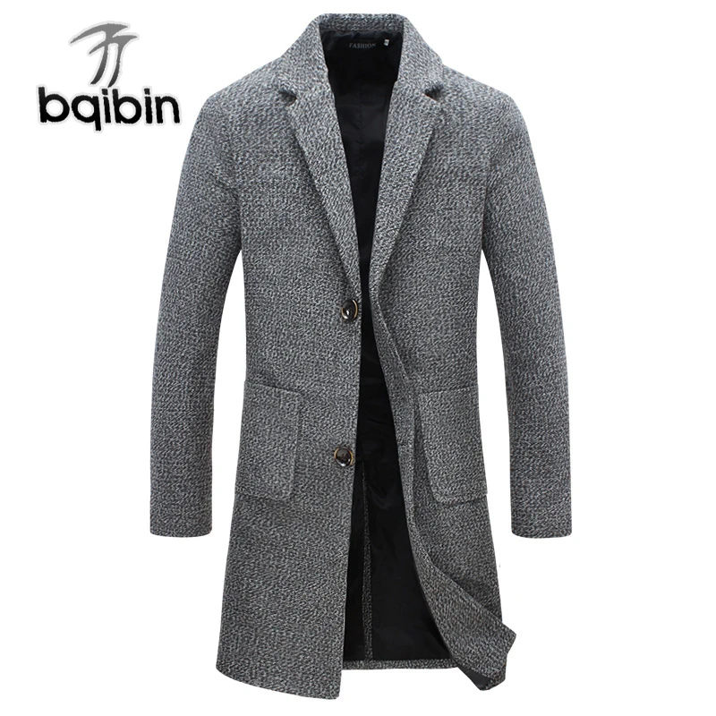 

2018 New Fashion Designer Long Mens Coat Mens Trench Coat Autumn Winter Windproof Slim Trench Coat Men Plus Size