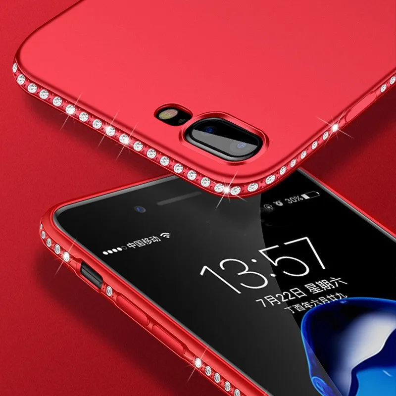 

Jamular Luxury Diamond Rhinestone Glitter Case For iPhone 6 6S 7 8 Soft TPU Cover For iPhone X XS MAX XR 7 8 Plus Coque Funda