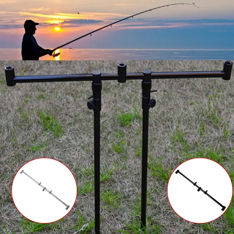 

1 Pc Fishing Rod Aluminum Alloy 3-Way 3-head Support Use With Ground Plug Rack Outdoor Carp Fishing Tackle Portable