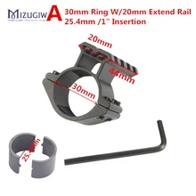 Mizugiwa Пневматическое оружие прицел цилиндрическое крепление " /25,4 мм 30 мм кольцо адаптер w/20 мм Пикатинни Маунт Уивер база caza Hunting