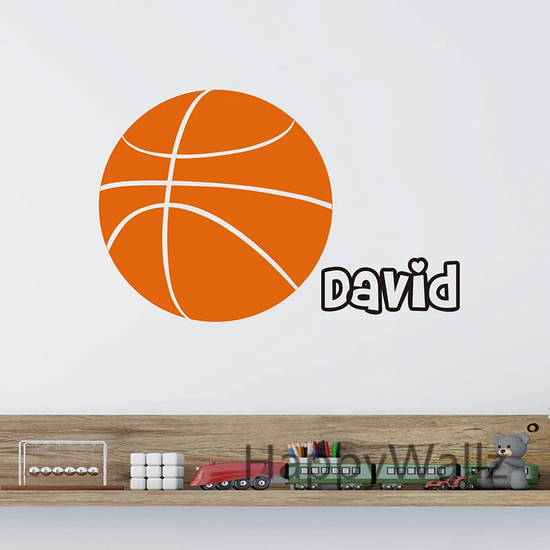 Basketball Wall Sticker DIY Basketball Custom Name Wall Decal