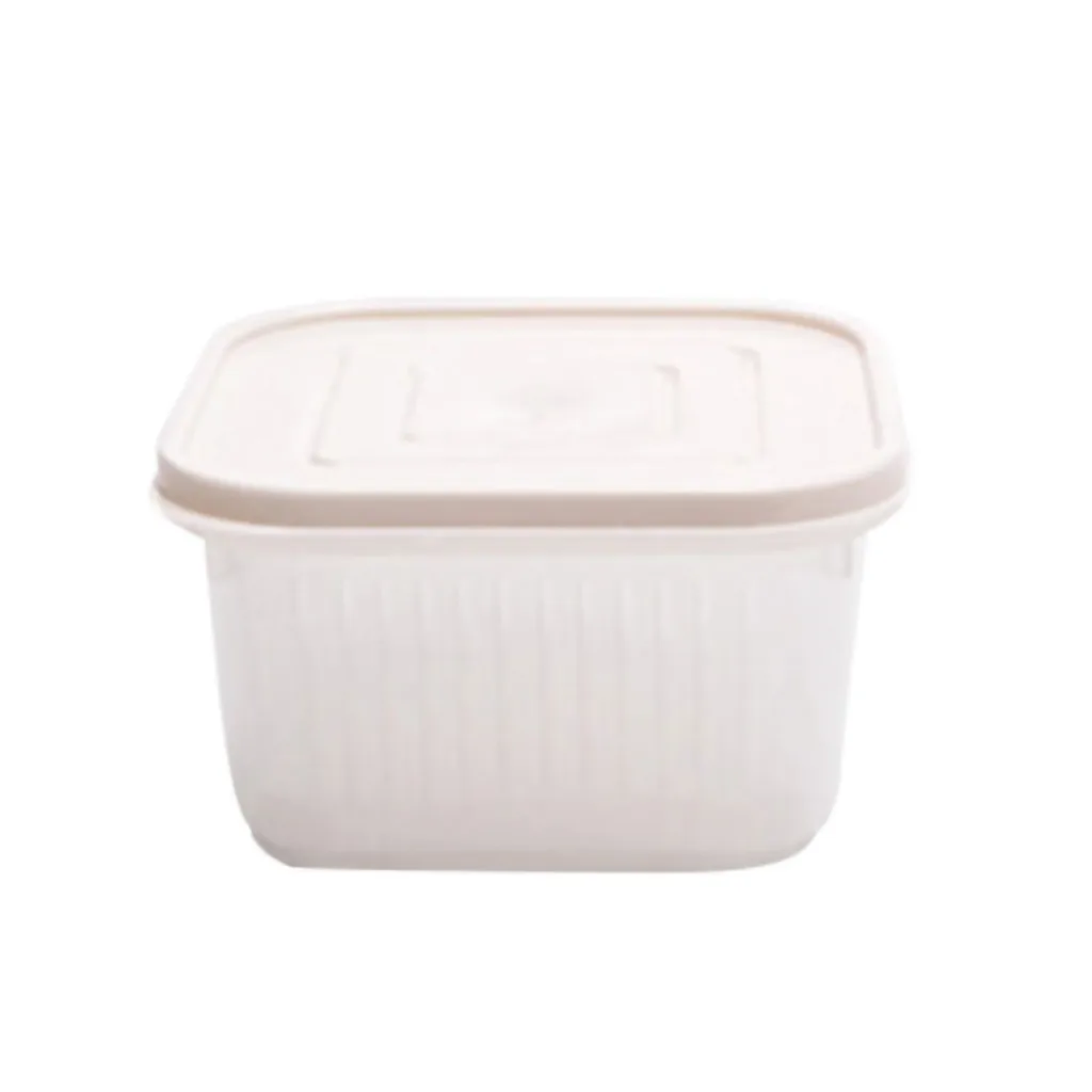 BG Dropshipping 1pc Square Drain Sealed Box Ginger Garlic Onion Food Container Refrigerator Storage - Цвет: BG