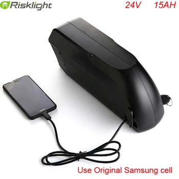 

Tigershark 24V 300W electric bike battery 24v 15ah electric bicycle battery 24v 15ah lithium ion battery with USB Port+charger