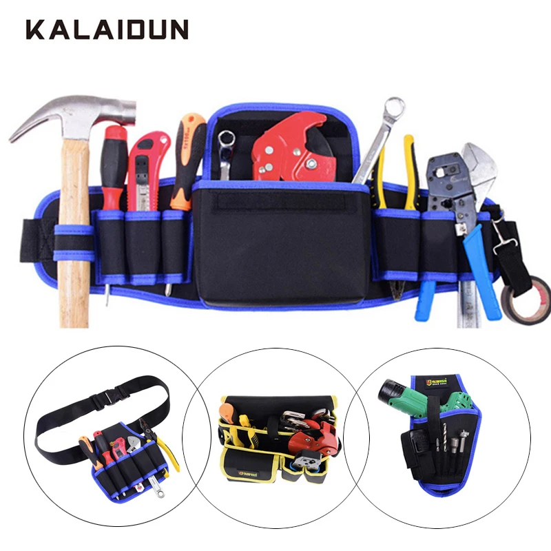 

KALAIDUN Tool bags Waterproof Storage Hand Tool Bag Portable Belt Pouch Bag Oxford Large Capacity Electrician Utility Kit