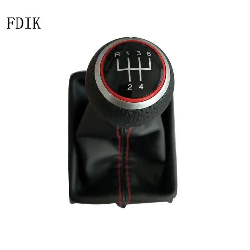 FDIK 5/6 ручка переключения скоростей Gaitor Boot для Audi A4 S4 B8 8K A5 8T Q5 8R S Line Red Cover Stitch