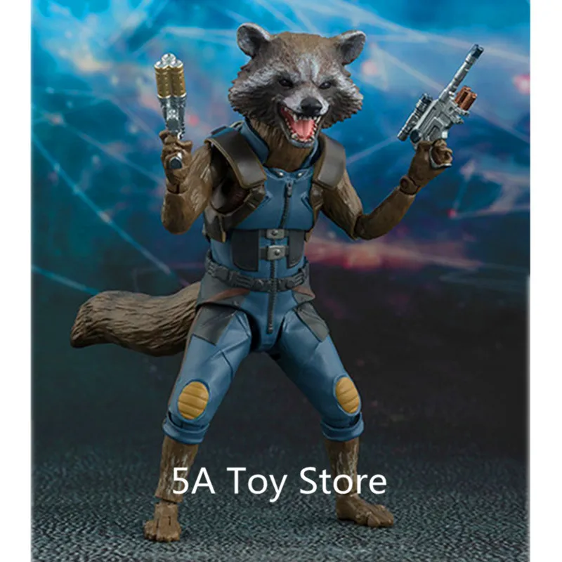 Продажа СВЧ S. h. figuarts стражи Галактики ракеты енота и ребенок дерево ПВХ фигурку Коллекционная модель игрушки Brinquedos