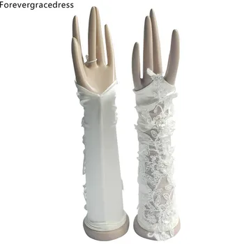 

Forevergracedress Romantic White Ivory Bridal Gloves For Wedding Bride Cheap Fingerless Accessories ST03