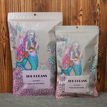 

100pcs Creative Pattern Cloth Socks Underwear Bra Pants T shirts Packaging Storage Bags Zip Lock Bag Plastic Pouch Package