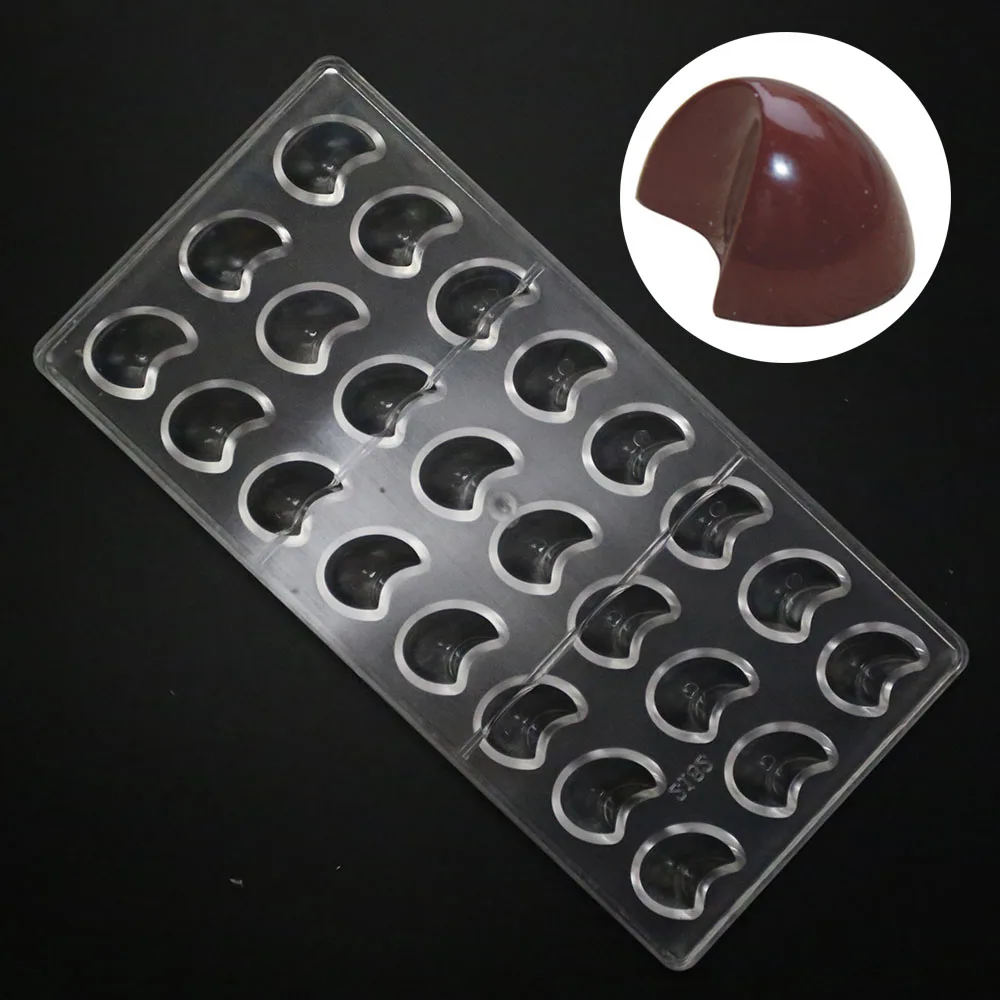 Grainrain 24 Crescent moon Chocolate Molds Clear Hard Plastic