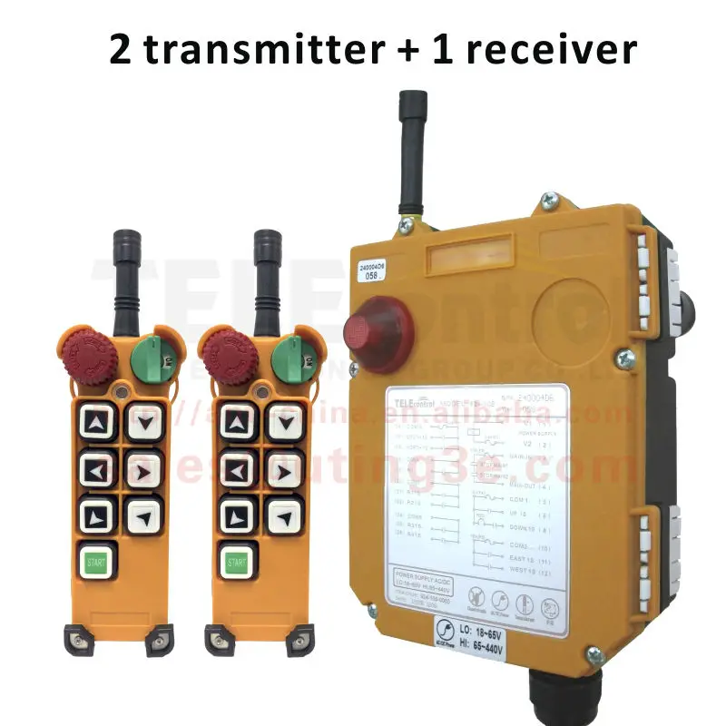 

2 transmitter 1 receiver F24-6D 6 buttons 2 speed industrial remote control/Radio Remote Control /wireless remote control