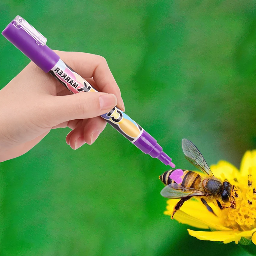 1PC Queen Bee Marking Marker Pen Set 8 Color Beekeeping And Bees Tools Queen Bee Mark Plastic Marks Pen Bee Tools