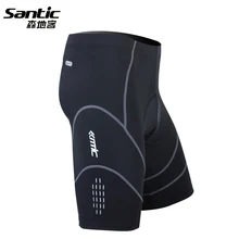 Santic Mens Summer Coolmax 4D Padded Cycling Shorts Reflective MTB Road Bike Clothing Quick Dry Bicycle Ciclismo Sportswear