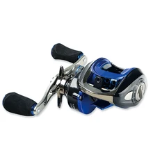 Открытый Отдых на природе правосторонний Тип капли воды колеса 10+ 1BB магнитный тормоз анти-Взрывная линия алюминиевая красная синяя Рыболовная катушка