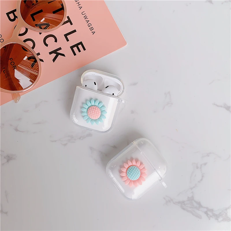 3D Flamingo Bear Sunflower Clear Airpods Case Soft TPU Cute Headphone Case Cover for Apple Airpods 1 2 Shockproof Protect Funda 3D Flamingo Bear Sunflower Clear Airpods Case Soft TPU Cute Headphone Case Cover for Apple Airpods 1 2 Shockproof Protect Funda
