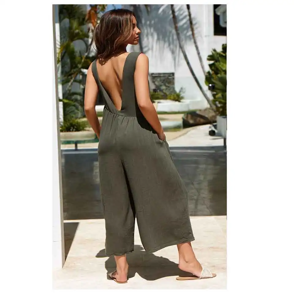 Casual Jumpsuit Women Clothing 2019 Long Sleeve Office Ladies Belted Jumpsuits (7)