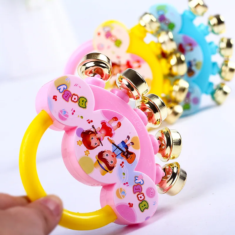

Kawaii Plastic Children's Rattle Educational Toys Funny Rainbow Colorful Hand Shake Bell Ring Toy for Baby Gift