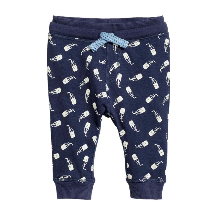 Spring Autumn Children's Wear Drawstring Trousers Cotton Boys Milk